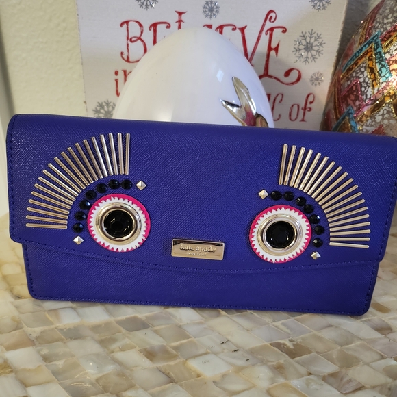 kate spade Handbags - KATE SPADE Monster Wallet Blue **EUC**